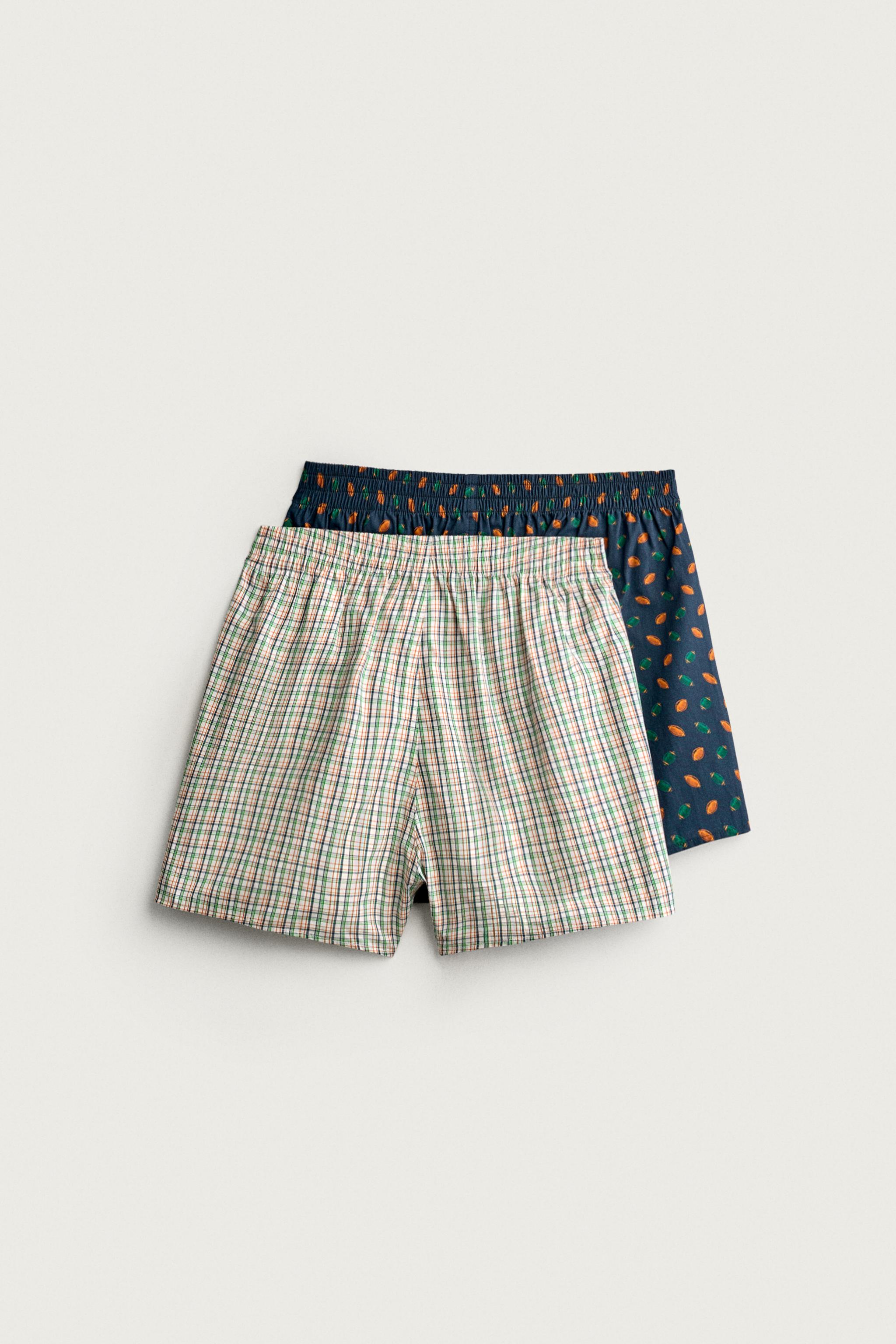 LOT DE 2 BOXERS EN POPELINE ASSOCIÉS